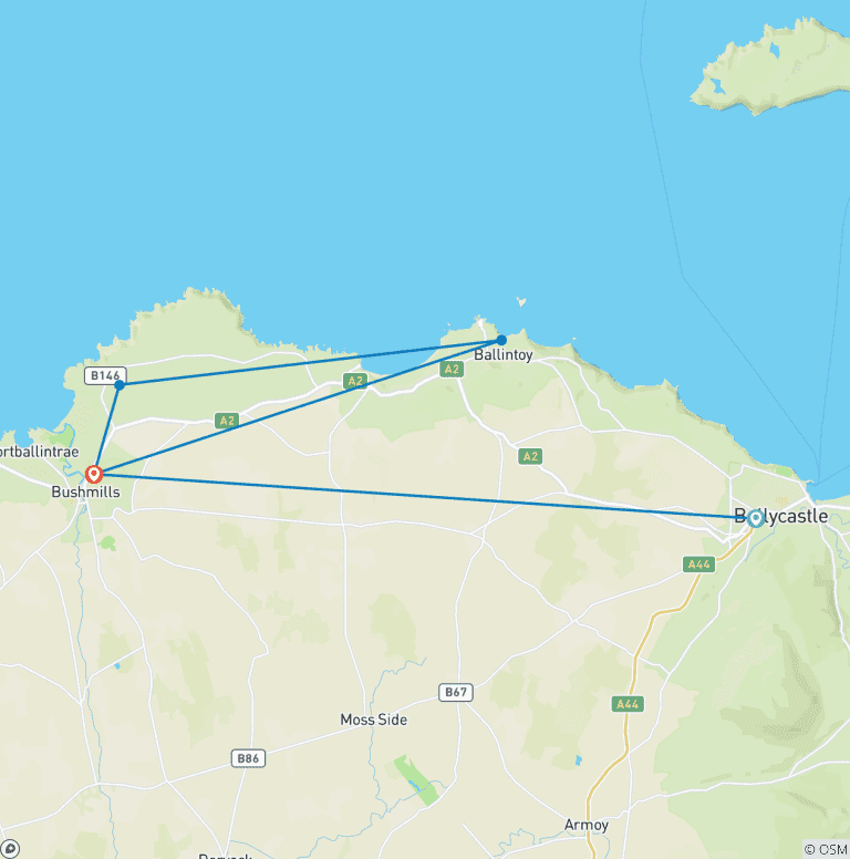 Map of Walking the Antrim Coast