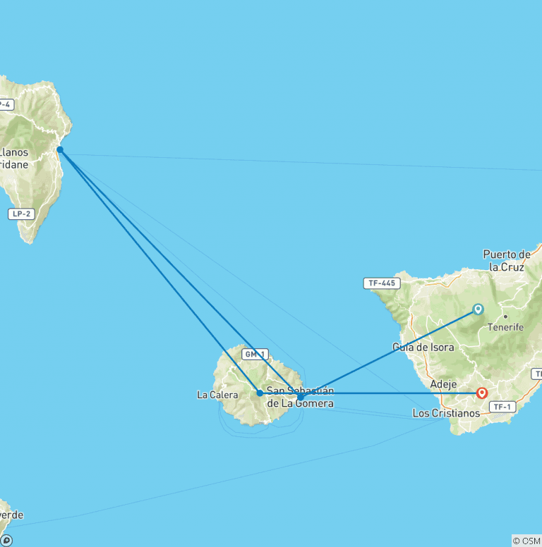 Map of Sailing the Canary Islands