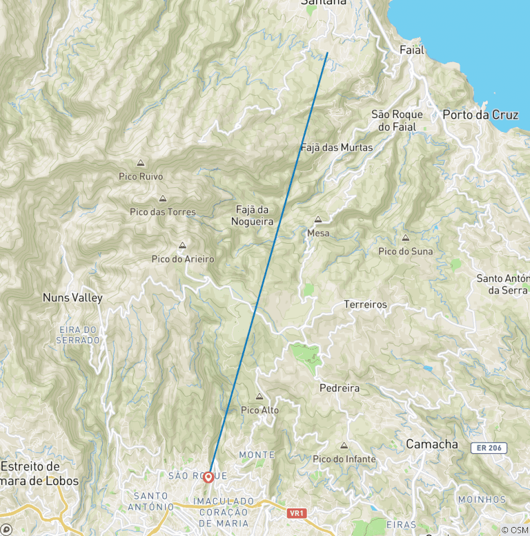 Map of Hiking in Madeira