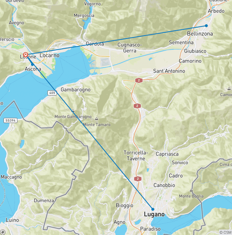 Map of Enjoy Lago Maggiore and Swiss Dolce Vita (6 days)