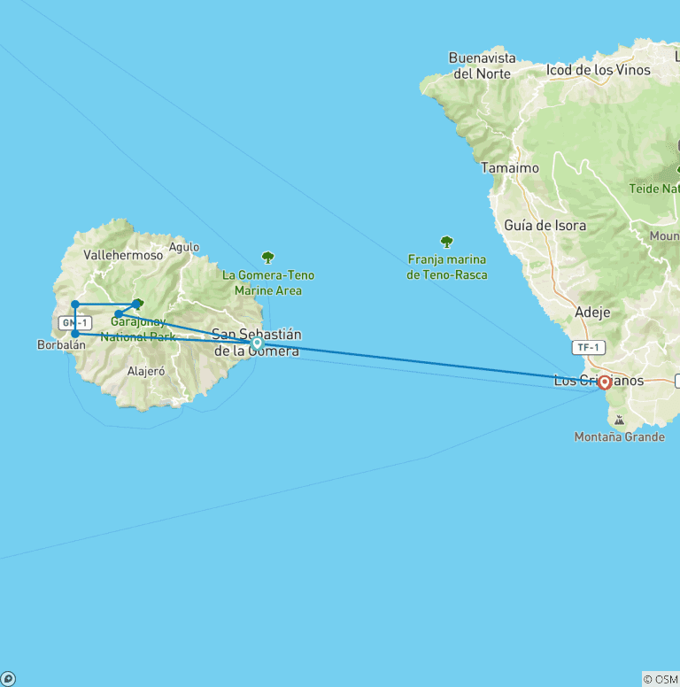 Map of Hike La Gomera