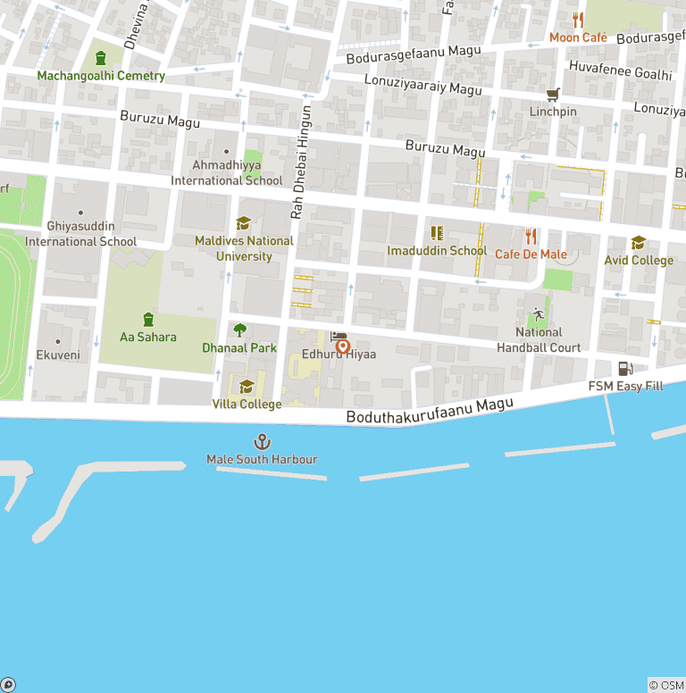 Map of 10 day Unforgettable Maldives with adventures