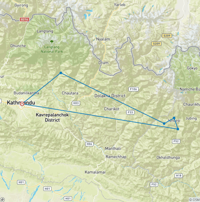 Map of Pikey Peak Trek
