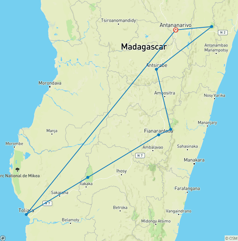 Map of Southern to the Highland