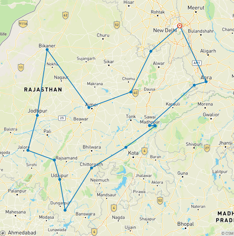Map of Heritage North India