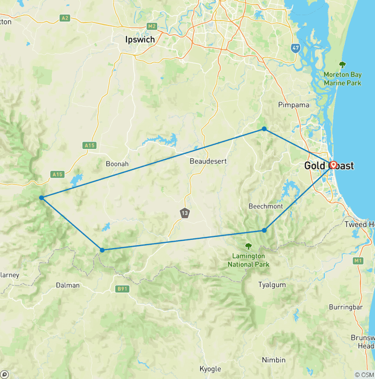 Map of Walk Queensland's Scenic Rim (including Gold Coast)