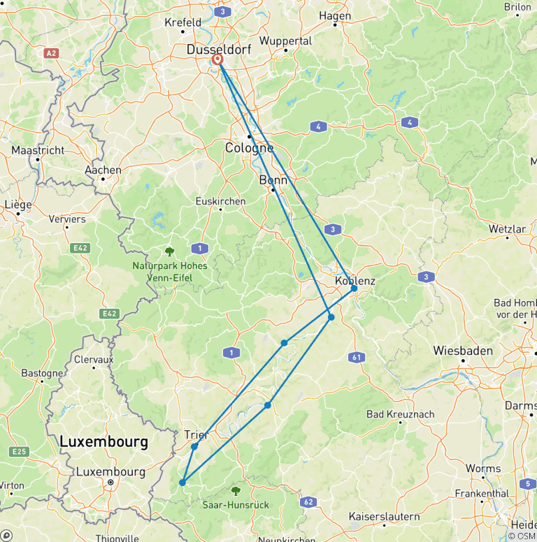 Map of Romantic Moselle, MS CruceRio
