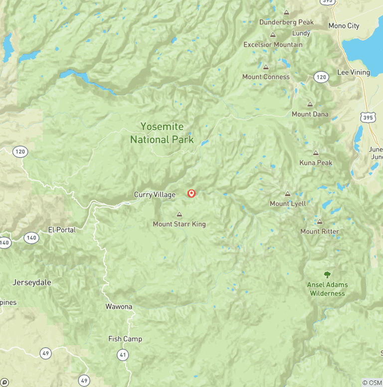 Map of Wonders of Yosemite