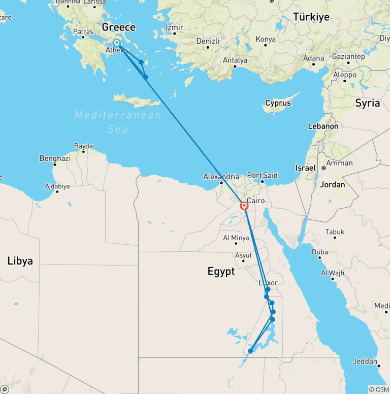 Map of Greece & Egypt