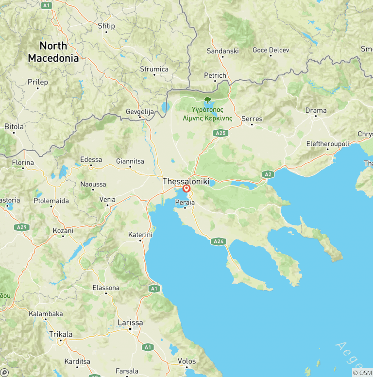 Map of Escape to Thessaloniki, 3 Days