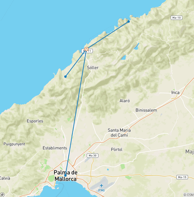 Map of Mallorca‘s West Coast with Charm