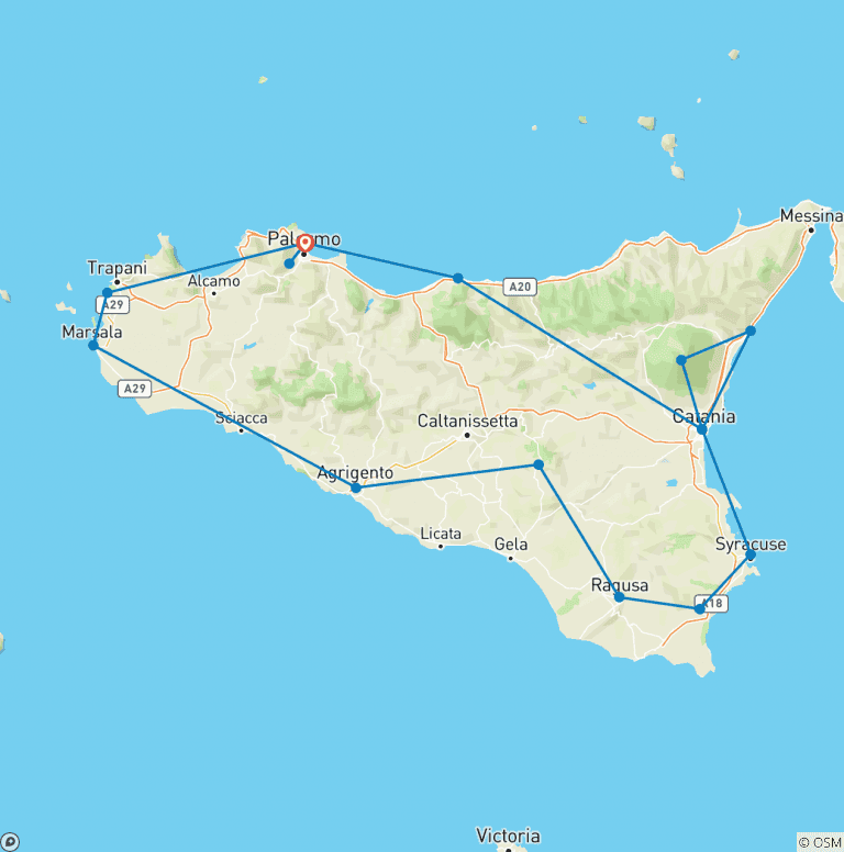 Map of Sensational Sicily