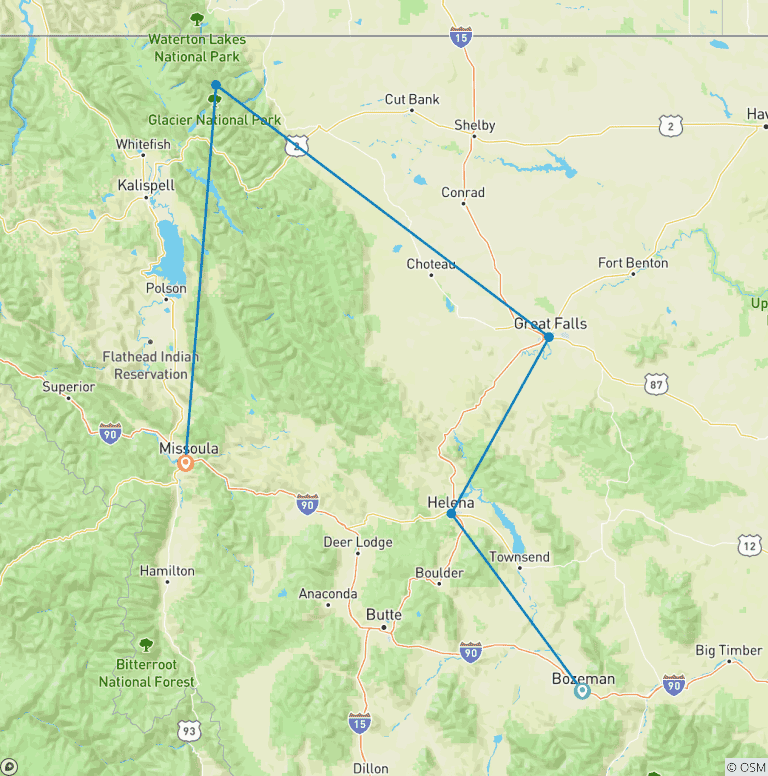 Map of Best of Montana
