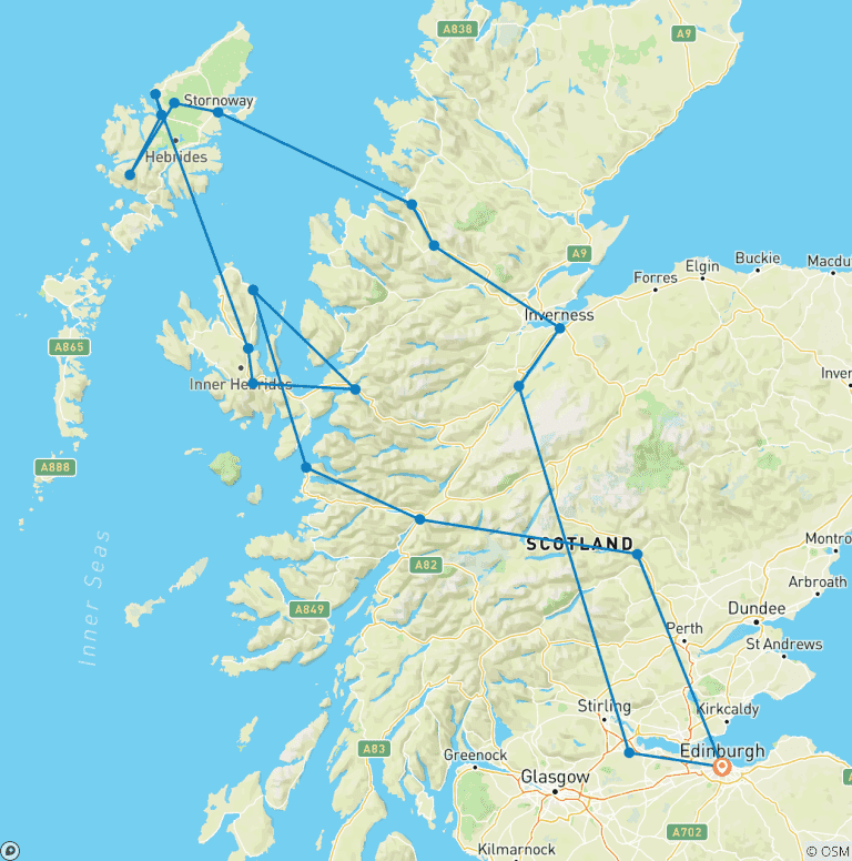 Map of Isle of Skye & Hebridean Hopper