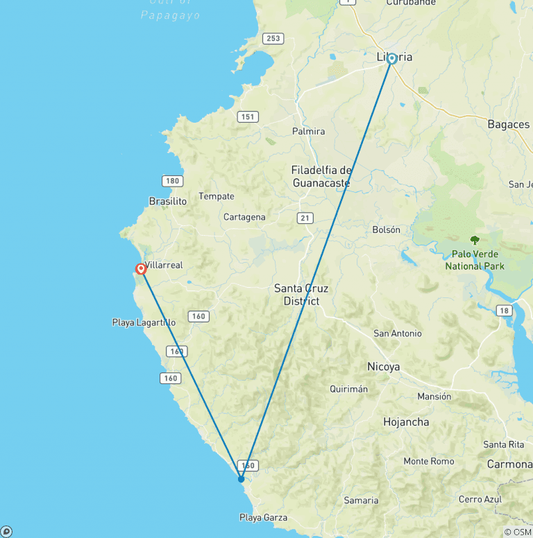 Map of Costa Rica: Beaches, Wildlife & Wild Times
