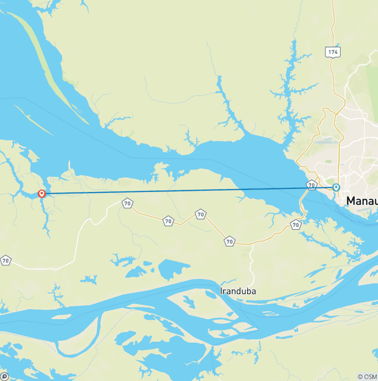 Map of 5 Days in the Heart of the Brazilian Amazon - Amazon Rainforest Adventure