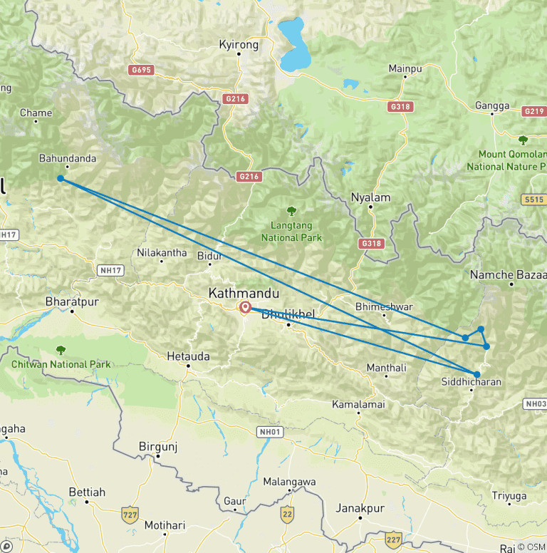 Map of Pikey Peak Trek