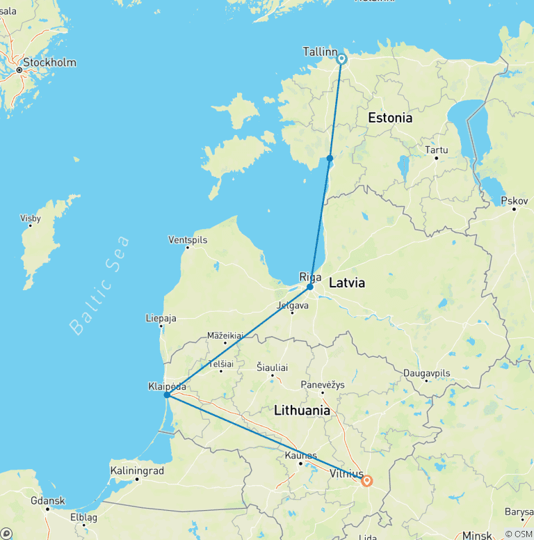 Map of Premium Baltics 