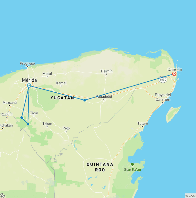 Map of Merida City Break - 3 Days
