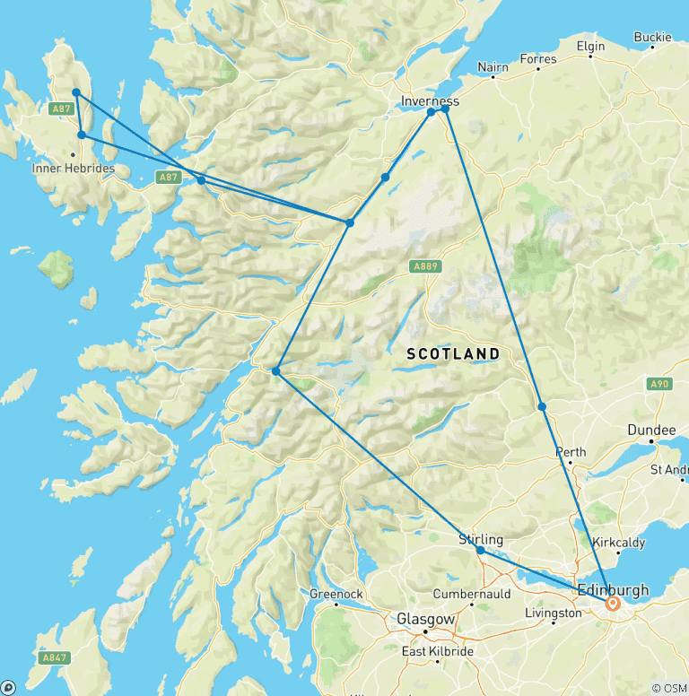 Map of Wild Skye & Loch Ness Hunter