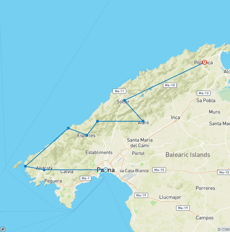 Map of Across the Serra de Tramuntana
