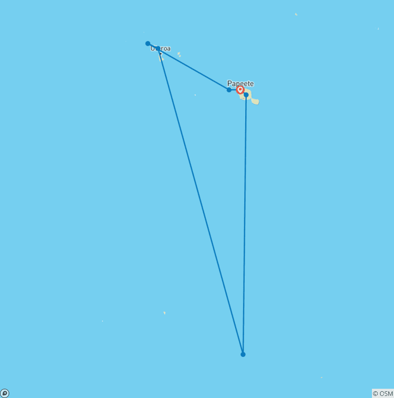 Map of Tahiti and the Society Islands