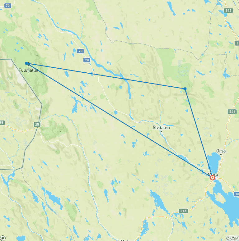 Map of Ski touring & winter fun in remote forests and fells of Sweden
