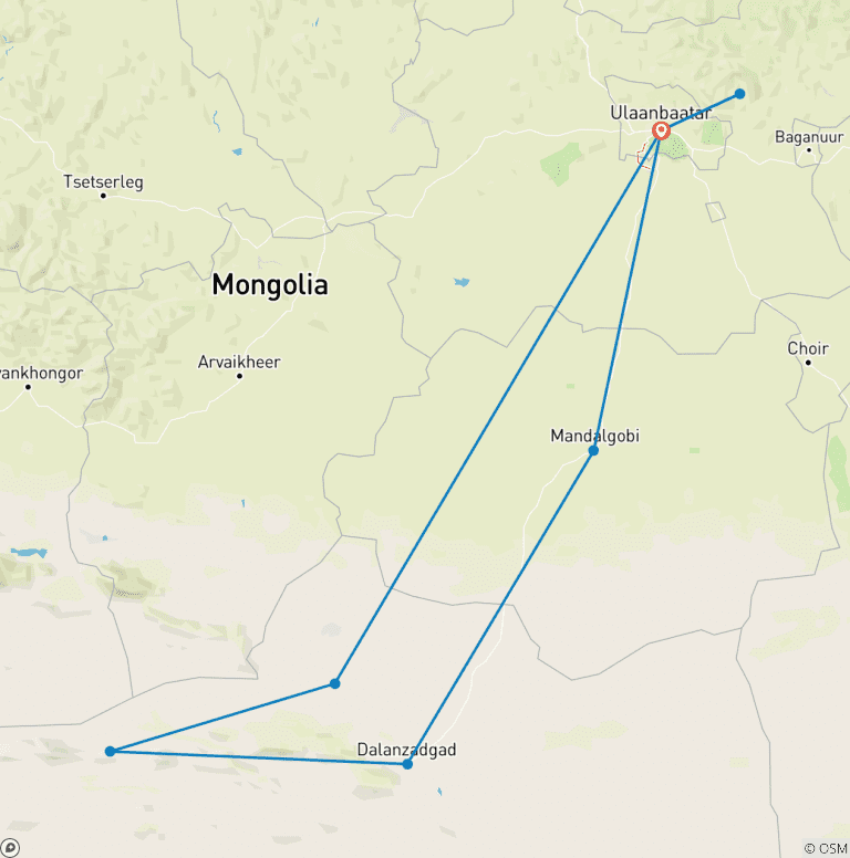 Map of Camel Festival in the Great Gobi