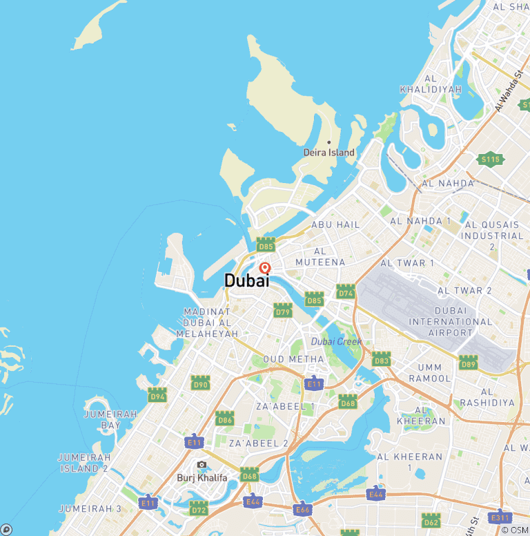 Map of Luxury Dubai Tour- 6 Nights & 7 days (best Dubai Tour Itinerary)