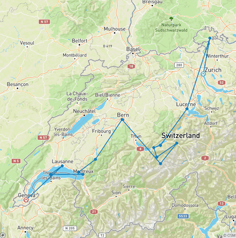 Map of Swiss Miracle