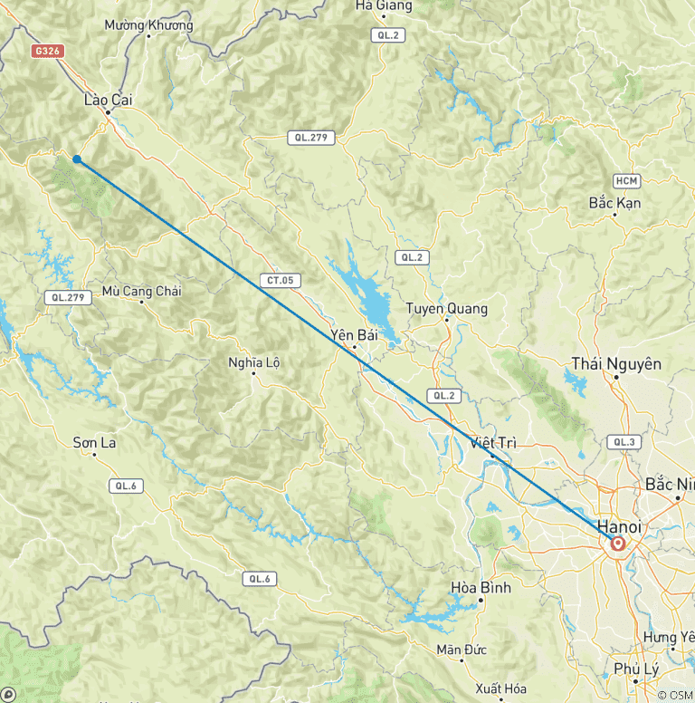 Map of Sapa Trekking 3 Days 2 Nights - Overnight At Homestay