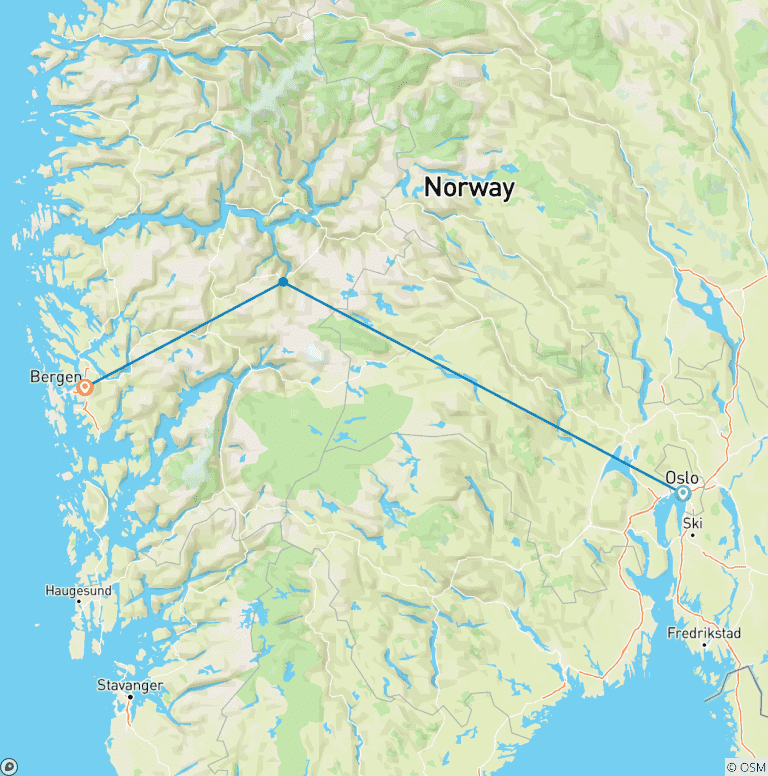 Map of Vision of the Fjords - 7 days
