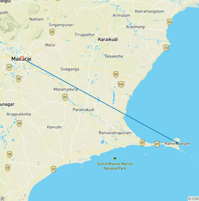 Map of Divine Drift: A Sacred Sojourn in Madurai and Rameshwaram