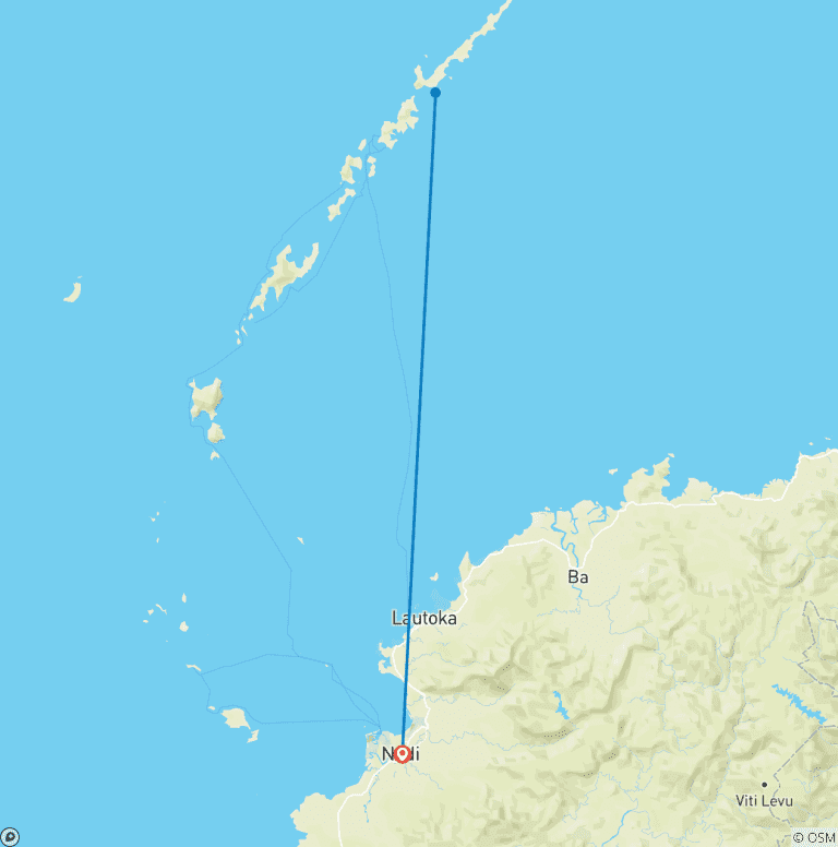 Map of FIJI Blue Lagoon and Cultural Island Tour