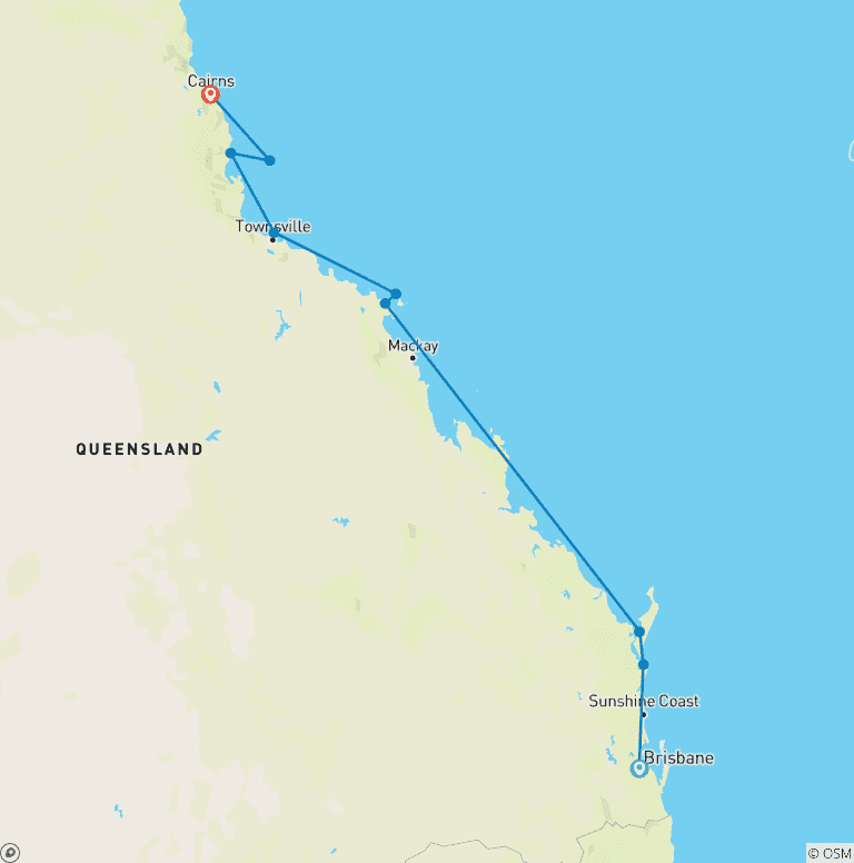 Map of Oz East Coast + Work 20 Days