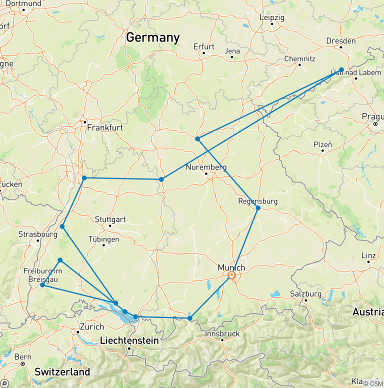 Map of A Journey Through Germany