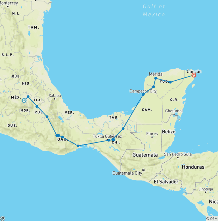 Map of Mexico Pure