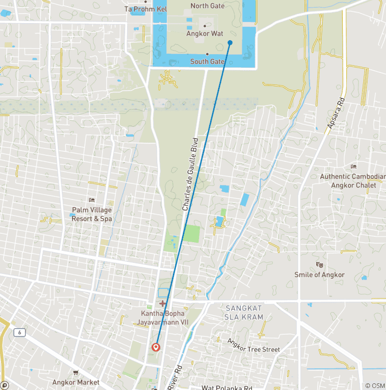 Map of Angkor Wat Private Tour-3 Days