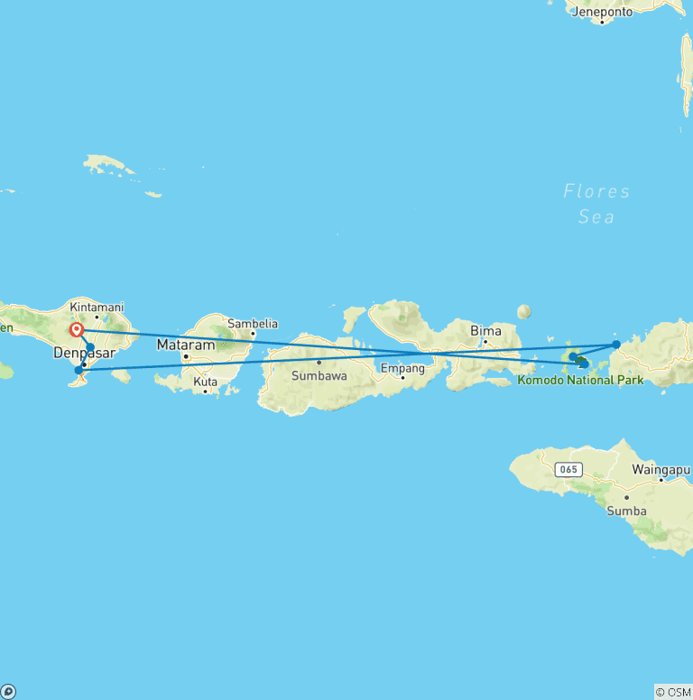 Map of Best of Bali & Komodo Escape