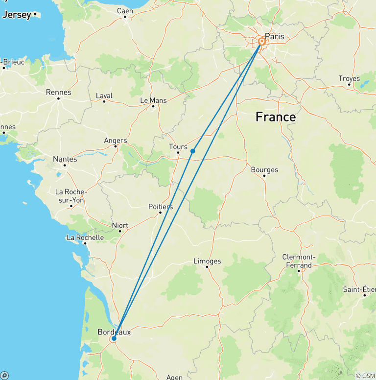 Map of 10 Days Tailor-Made Best France Tour, Private Guide & Exclusive Driver and Car