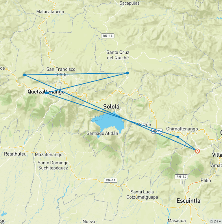 Map of Heart of Guatemala