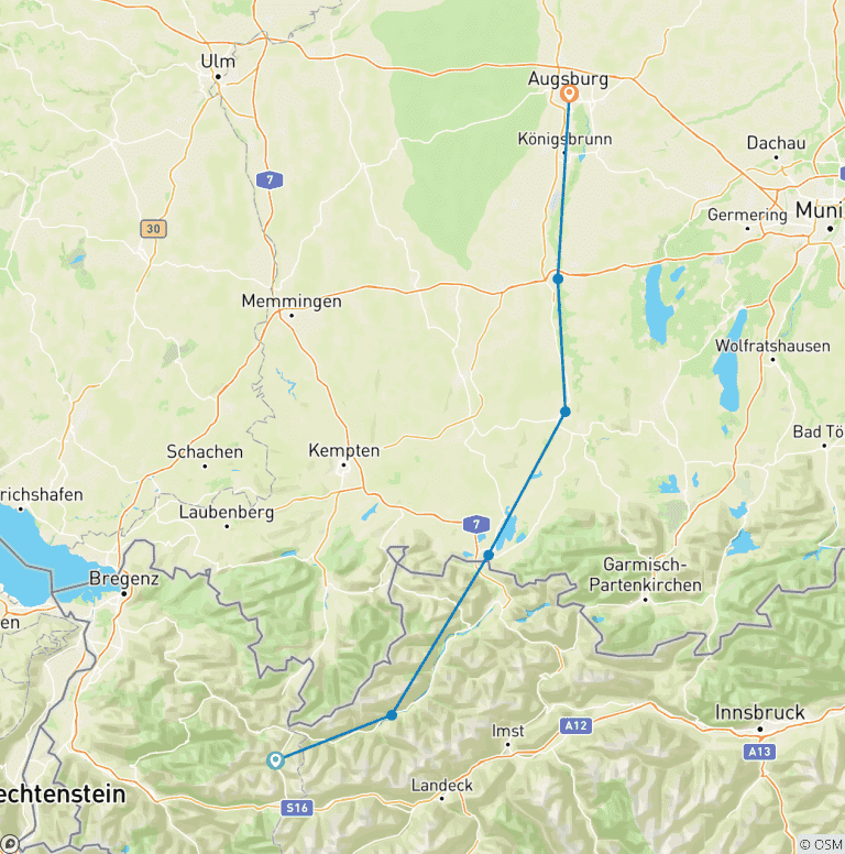 Map of Lechradweg
