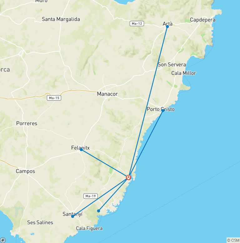 Map of Mallorca rally with Charm