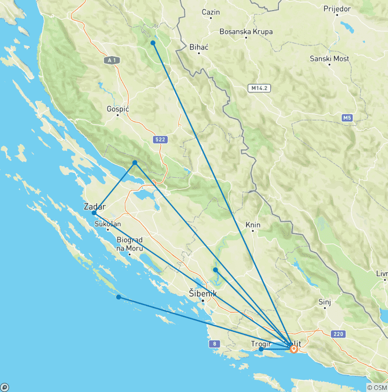 Map of Croatia National Parks