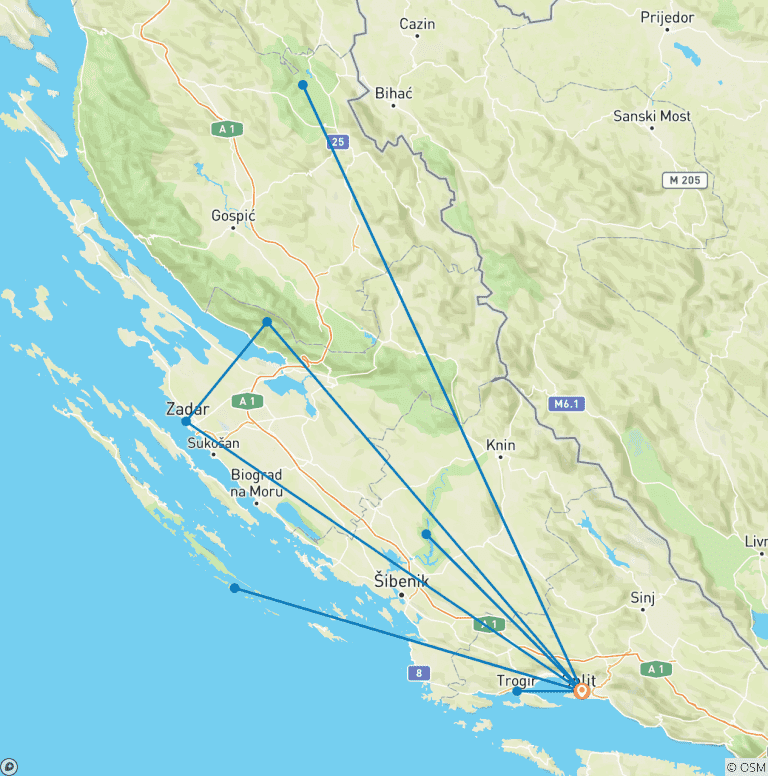 Map of Croatia National Parks