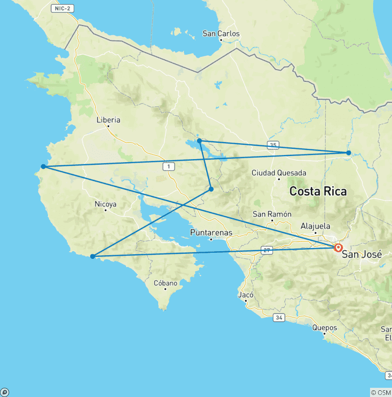 Map of Costa Rica Price Crackers