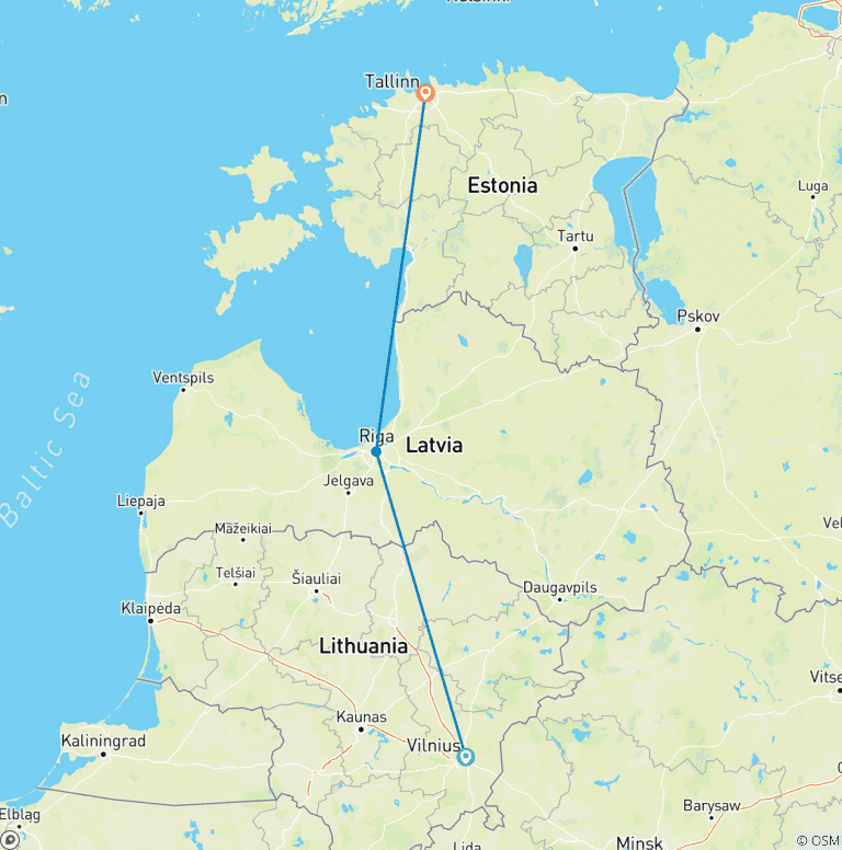 Map of Discovering Baltic States