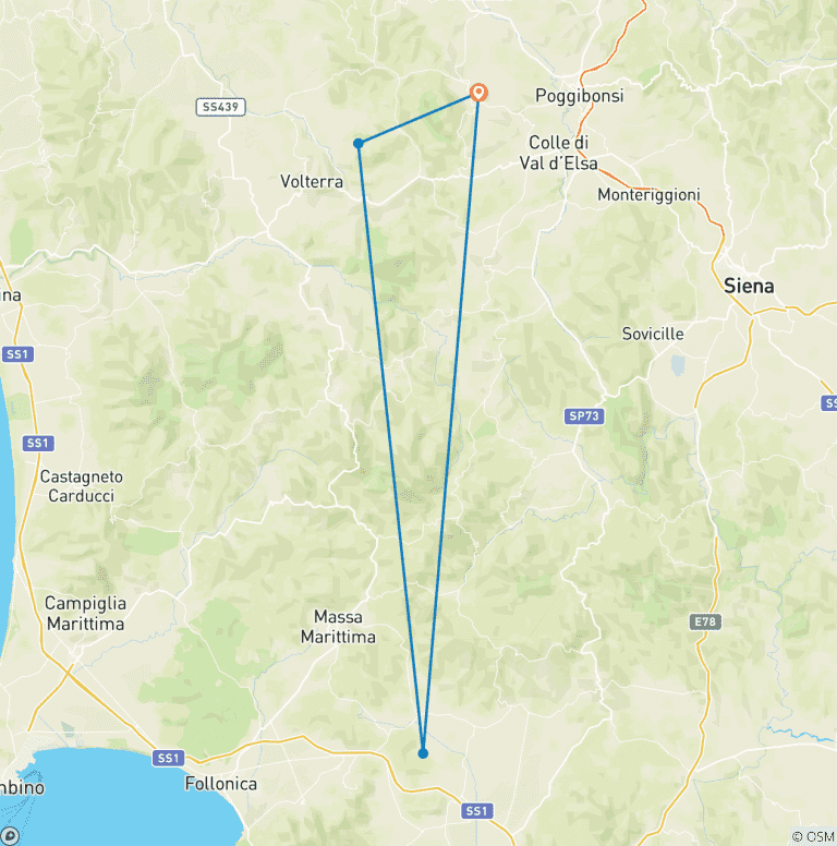 Map of Taste of Tuscany: A 3-Day Escape of Wine, Relax, and Fun