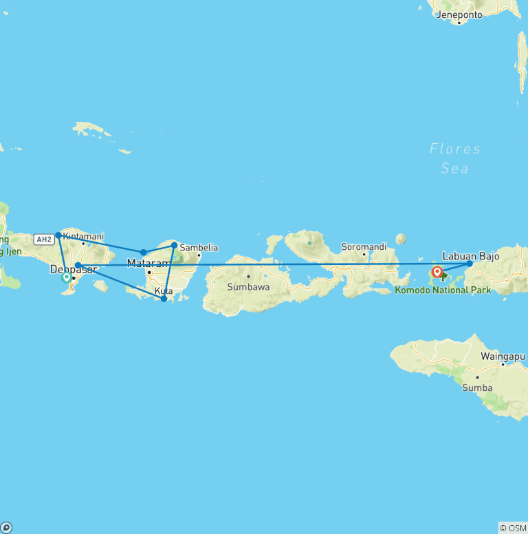 Map of Epic Indonesia 19 Days