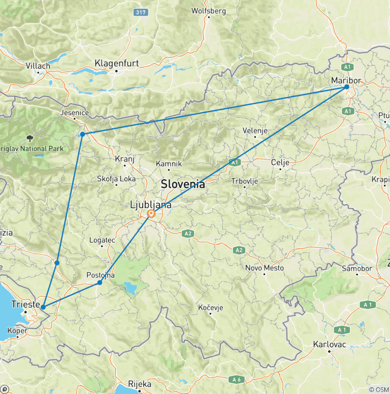 Map of SLOVENIA IN 10 DAYS - Happy Stay
